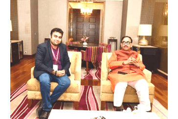 Nikhil Vyas with BJP leaders