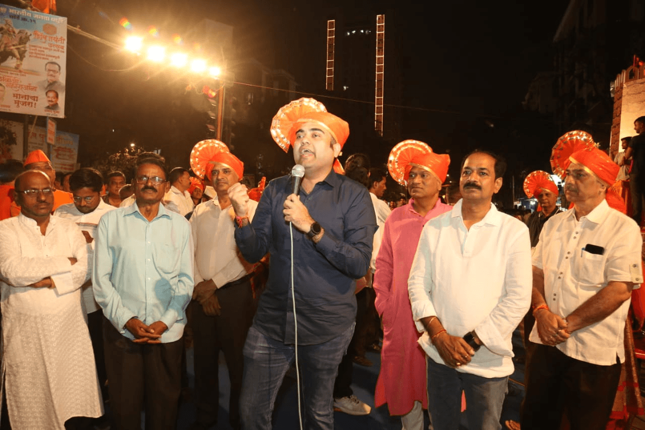Nikhil Vyas with BJP leaders