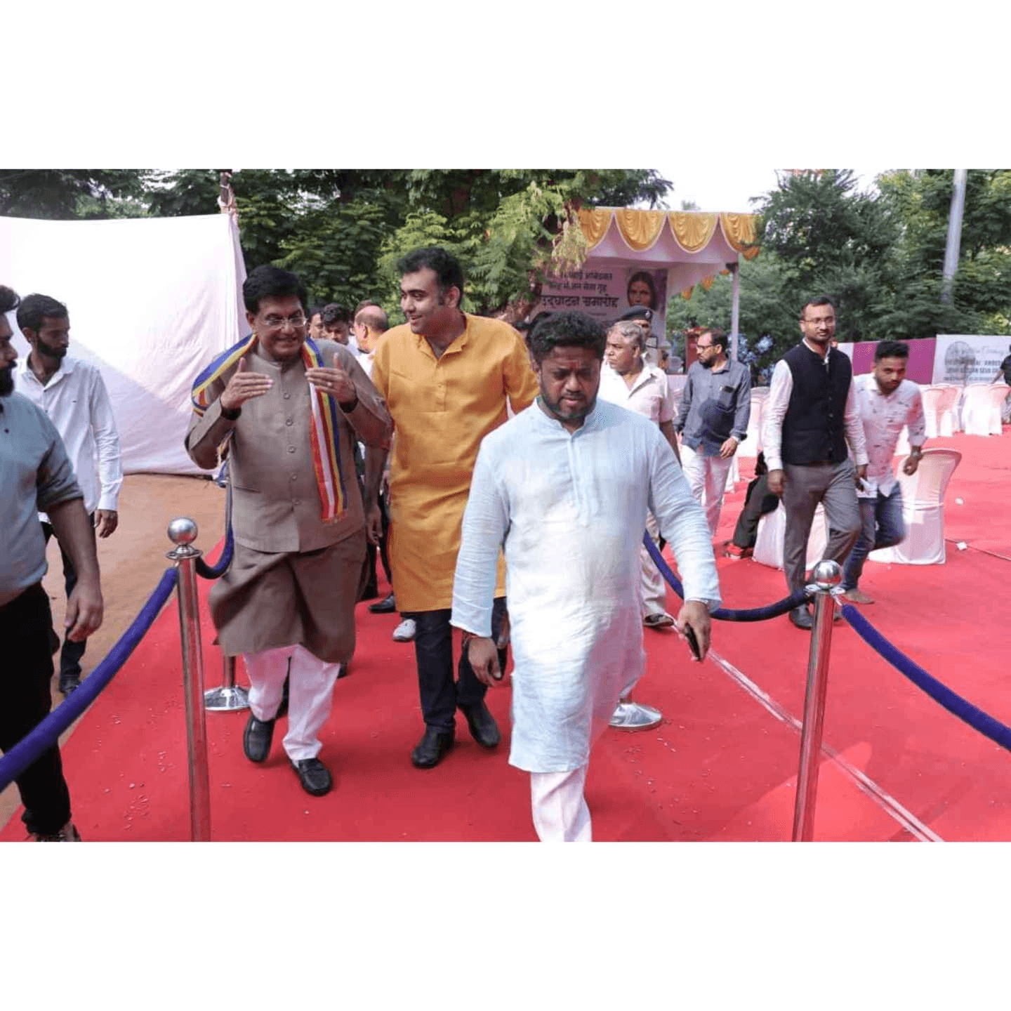 Nikhil Vyas with BJP leaders