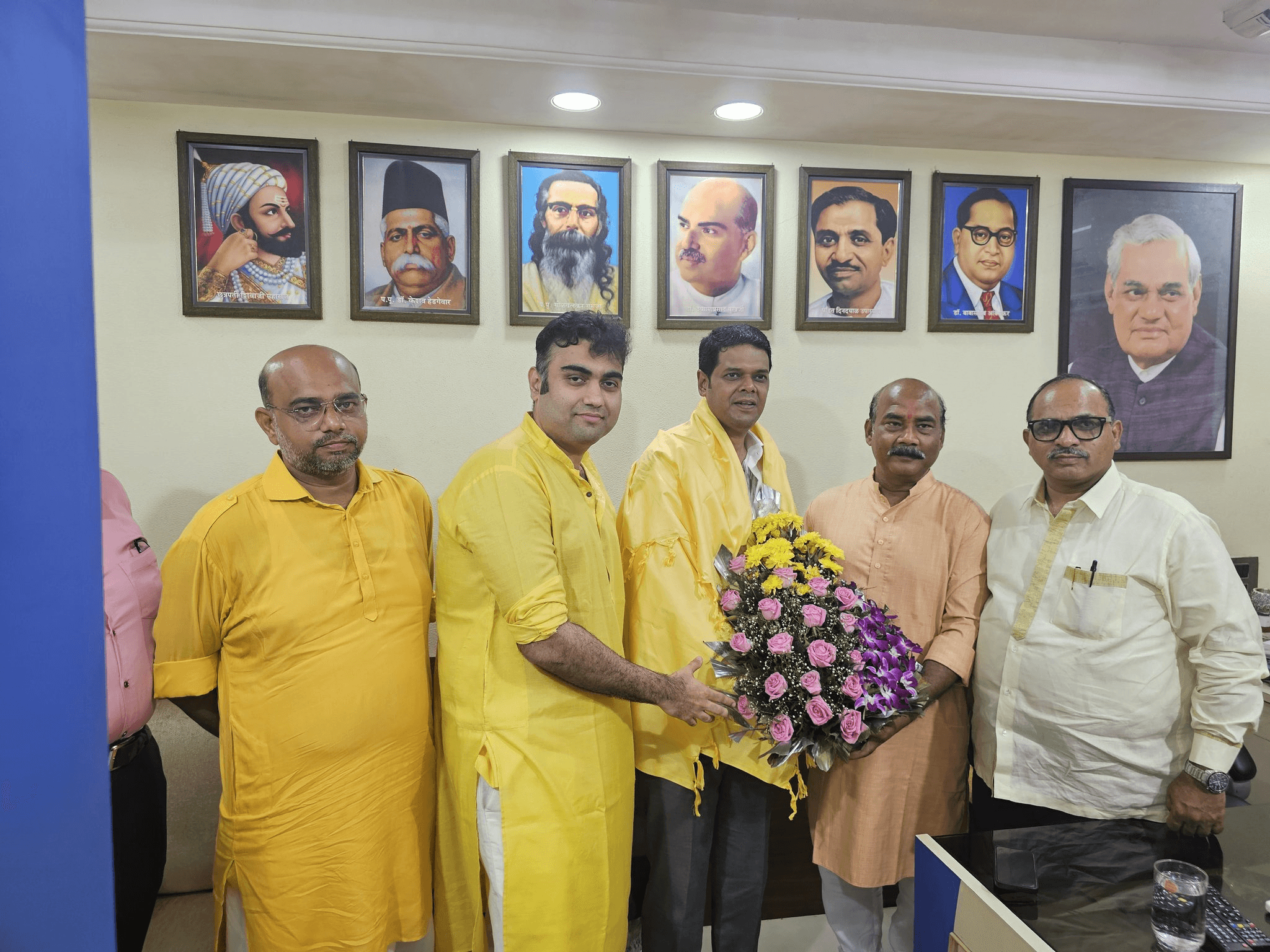 Nikhil Vyas with BJP leaders
